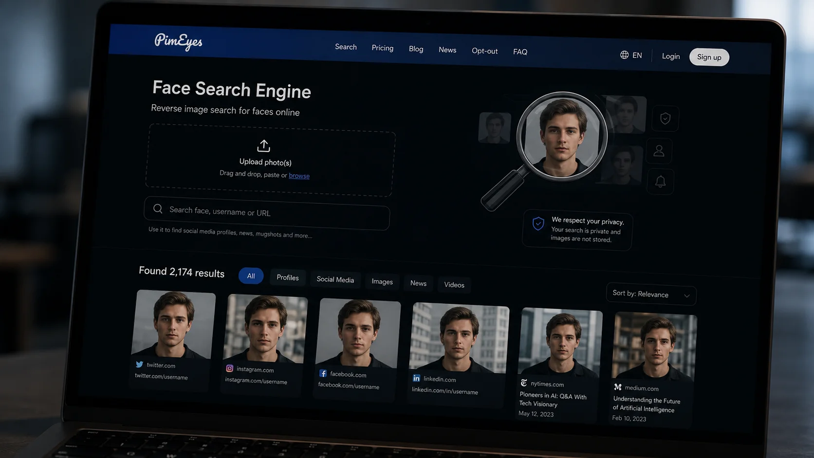 Finding a person by photograph — the face as an entry point into a digital footprint